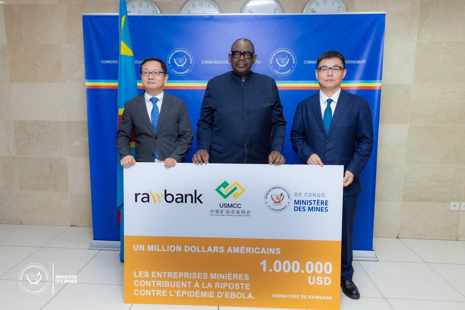 RDC : Les entreprises minières chinoises donnent un million de dollars pour la riposte contre Ebola